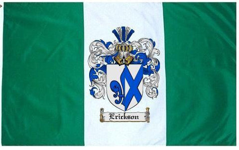 Erickson family crest coat of arms flag