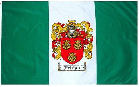 Erleigh family crest coat of arms flag