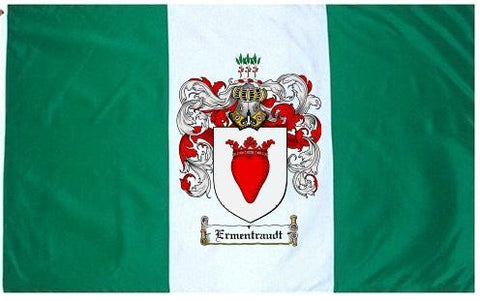 Ermentraudt family crest coat of arms flag