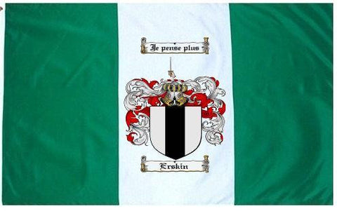 Erskin family crest coat of arms flag