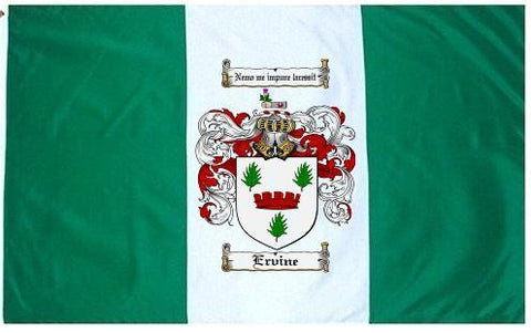 Ervine family crest coat of arms flag