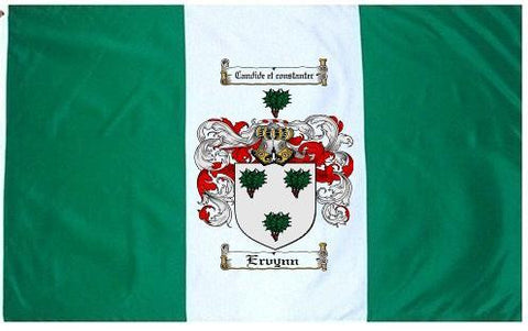 Ervynn family crest coat of arms flag