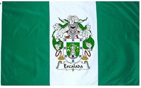 Escalada family crest coat of arms flag