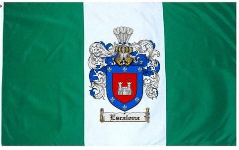Escalona family crest coat of arms flag
