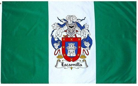 Escamilla family crest coat of arms flag