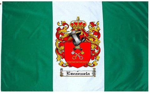 Escanuela family crest coat of arms flag