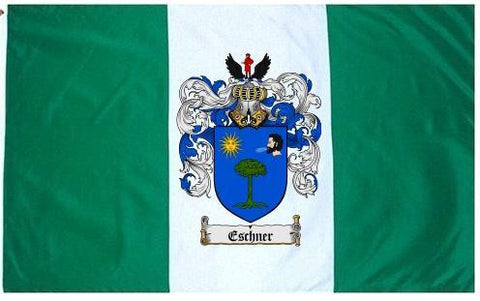 Eschner family crest coat of arms flag