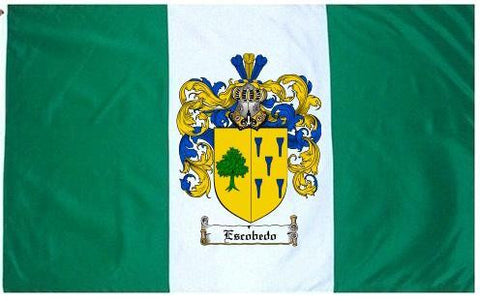 Escobedo family crest coat of arms flag