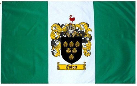 Escott family crest coat of arms flag