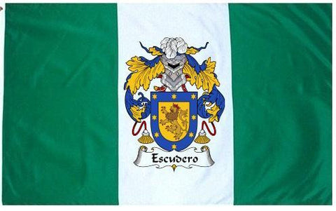 Escudero family crest coat of arms flag