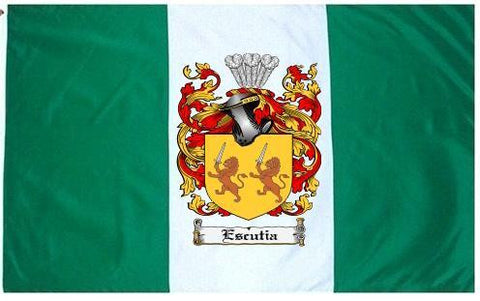 Escutia family crest coat of arms flag