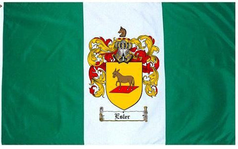 Esler family crest coat of arms flag