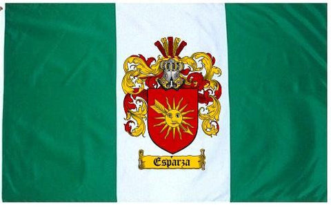 Esparza family crest coat of arms flag