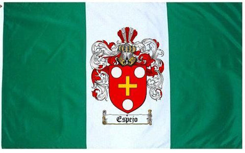 Espejo family crest coat of arms flag