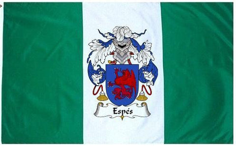 Espes family crest coat of arms flag