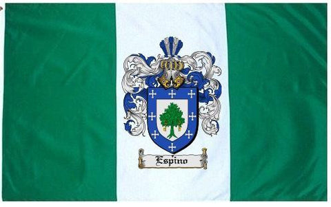 Espino family crest coat of arms flag