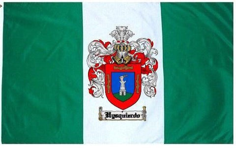 Esquerdo family crest coat of arms flag