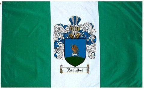 Esquibel family crest coat of arms flag
