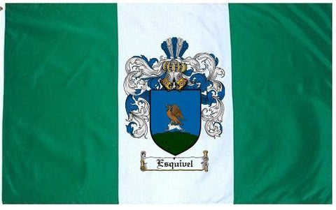 Esquivel family crest coat of arms flag