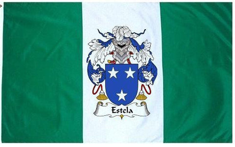 Estela family crest coat of arms flag