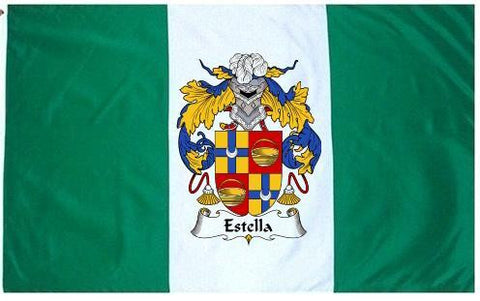 Estella family crest coat of arms flag