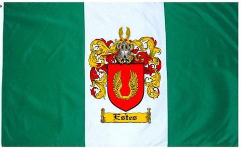 Estes family crest coat of arms flag