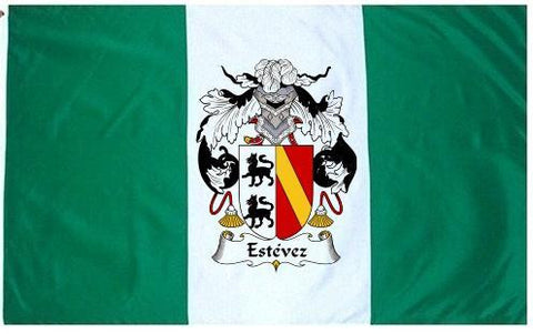 Estevez family crest coat of arms flag