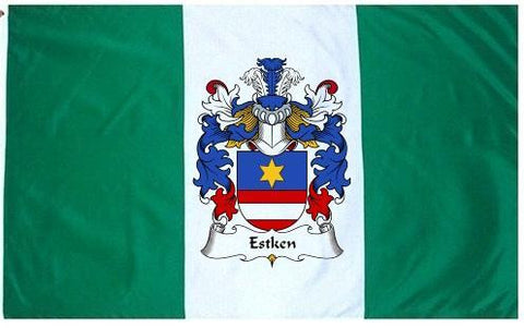 Estken family crest coat of arms flag