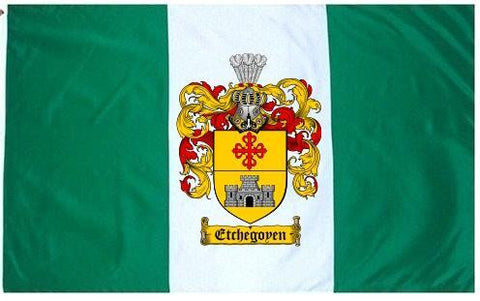 Etchegoyen family crest coat of arms flag
