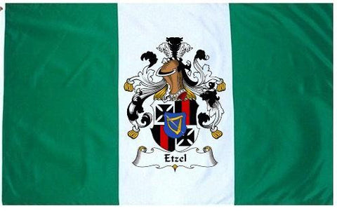 Etzel family crest coat of arms flag