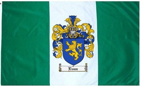 Evan family crest coat of arms flag