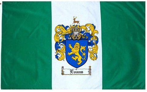 Evans family crest coat of arms flag