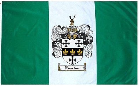 Evarton family crest coat of arms flag