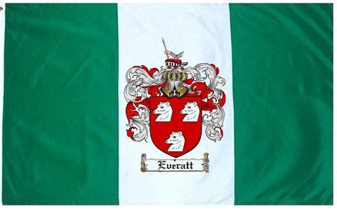 Everatt family crest coat of arms flag
