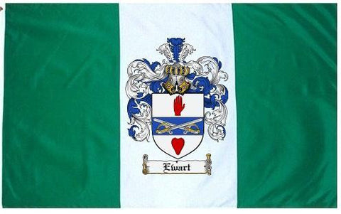 Ewart family crest coat of arms flag