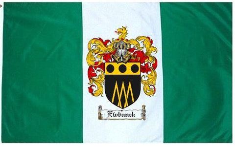 Ewbanck family crest coat of arms flag