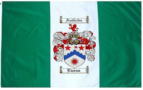 Ewens family crest coat of arms flag