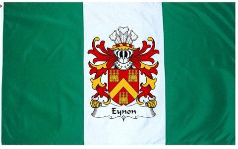 Eynon family crest coat of arms flag