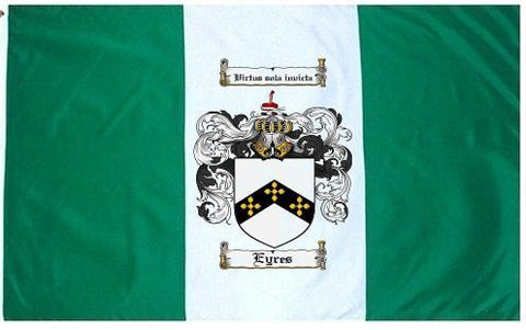 Eyres family crest coat of arms flag