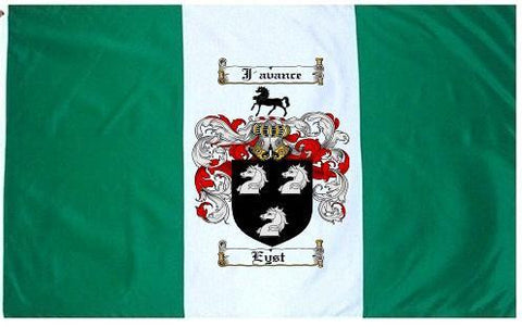 Eyst family crest coat of arms flag