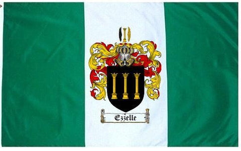 Ezzelle family crest coat of arms flag