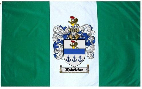 Fabricius family crest coat of arms flag