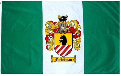 Fackelman family crest coat of arms flag