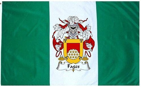 Fages family crest coat of arms flag
