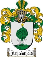 Fahrenthold coat of arms family crest download