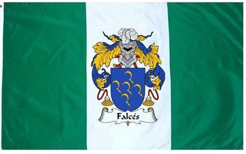 Falces family crest coat of arms flag