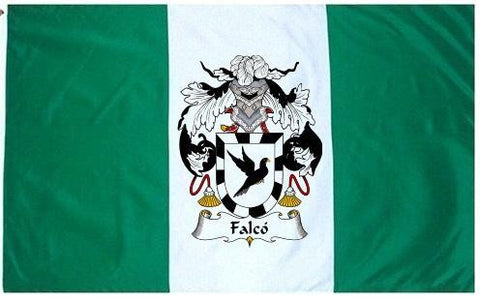 Falco family crest coat of arms flag