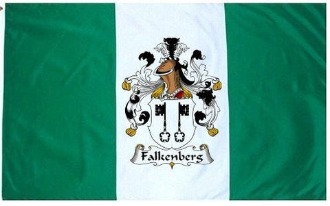 Falkenberg family crest coat of arms flag