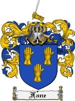 Fane coat of arms family crest download