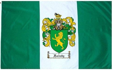 Farrelly family crest coat of arms flag